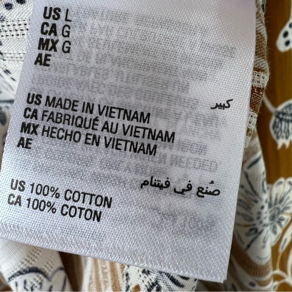 Men's Regular-Fit Floral-Print Popover Camp Shirt, Created for Macy's SIZE LARGE - Picture 6 of 8